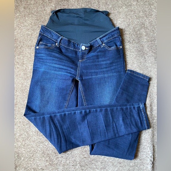 Dark Blue Maternity Jeans Time and Tru Small - Picture 1 of 3